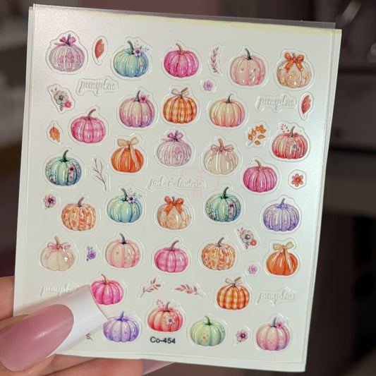 Pumpkin fall autumn Nail sticker-designs - JTessentials