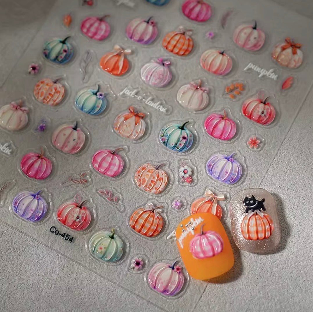 Pumpkin fall autumn Nail sticker-designs - JTessentials
