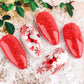 Red Christmas Nail Stickers - Festive Holiday Nail Art Decals - JTessentials
