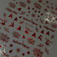Red Christmas Nail Stickers - Festive Holiday Nail Art Decals - JTessentials