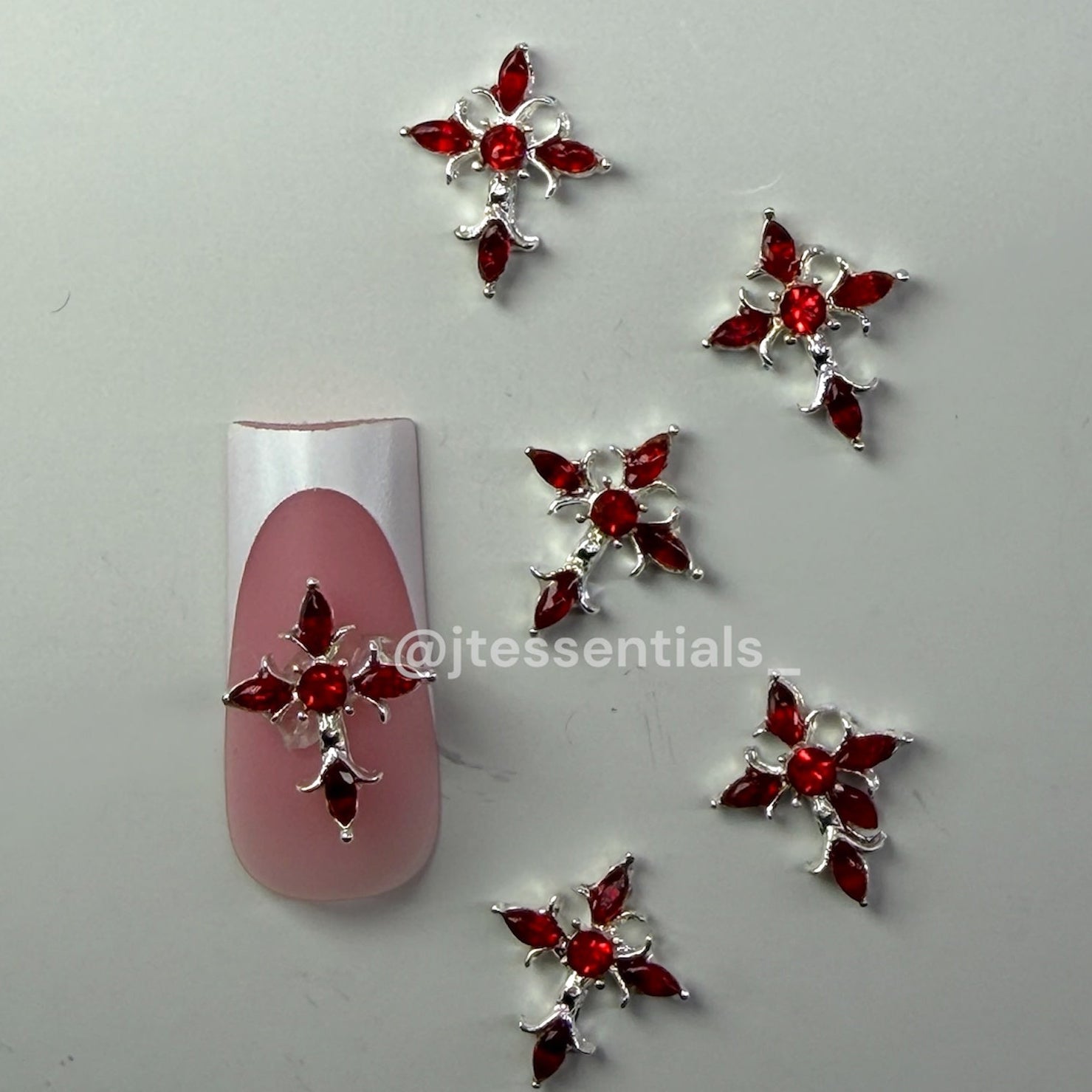 RED Cross Nail Charms - JTessentials