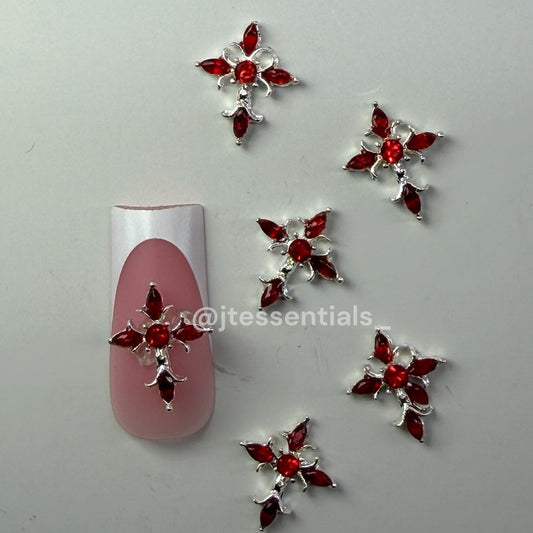 RED Cross Nail Charms - JTessentials
