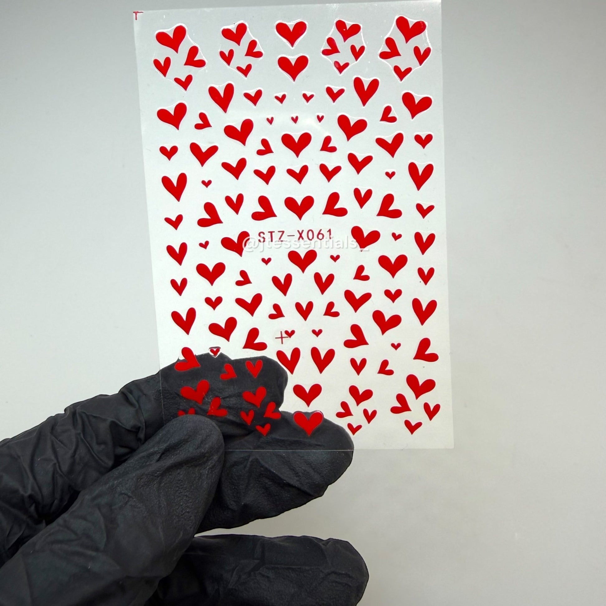 Red Heart Nail Stickers |X061 - JTessentials