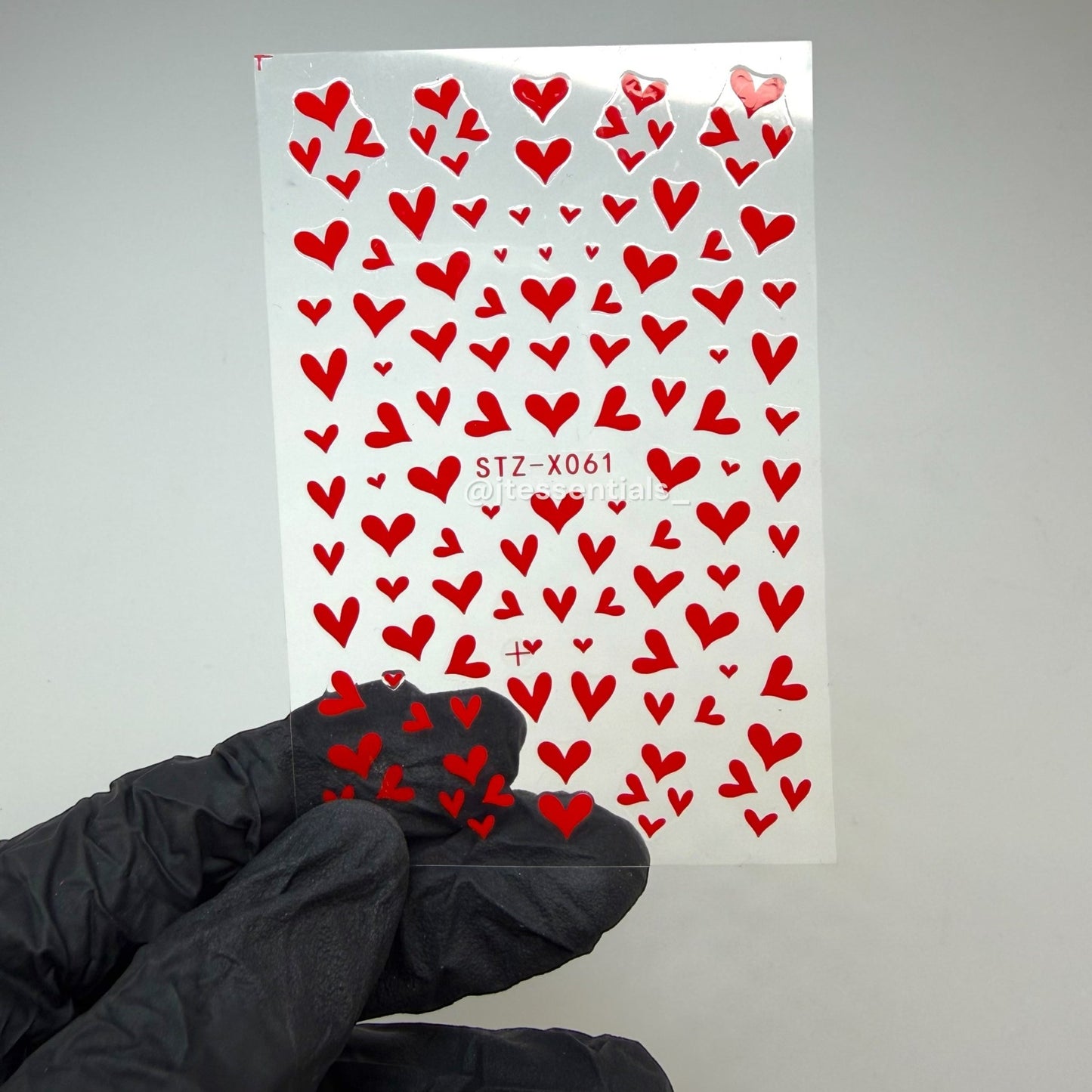 Red Heart Nail Stickers |X061 - JTessentials