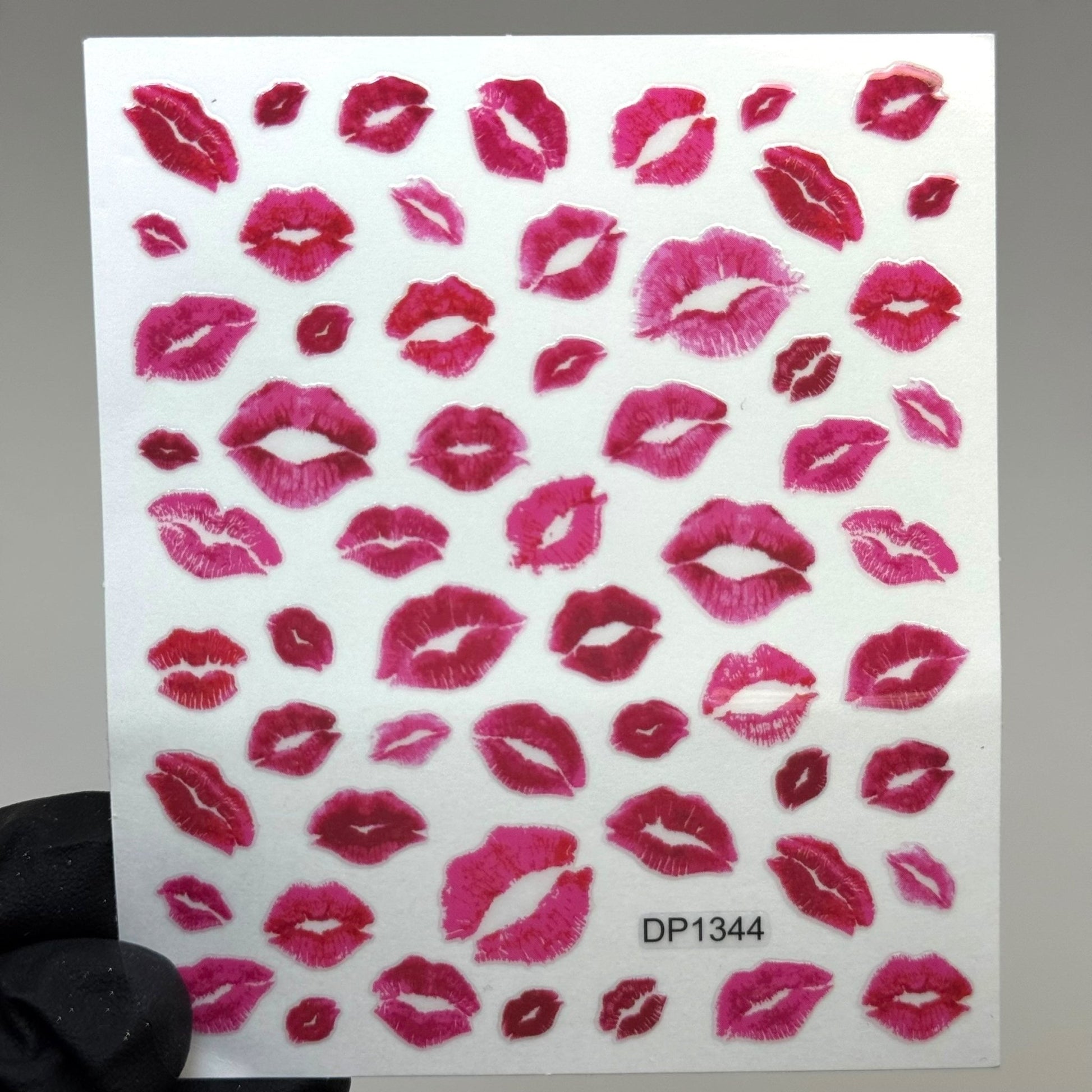 Red - Lip Kiss Nail Sticker – Easy - to - Apply Nail Art Decals for a Flirty Look - JTessentials