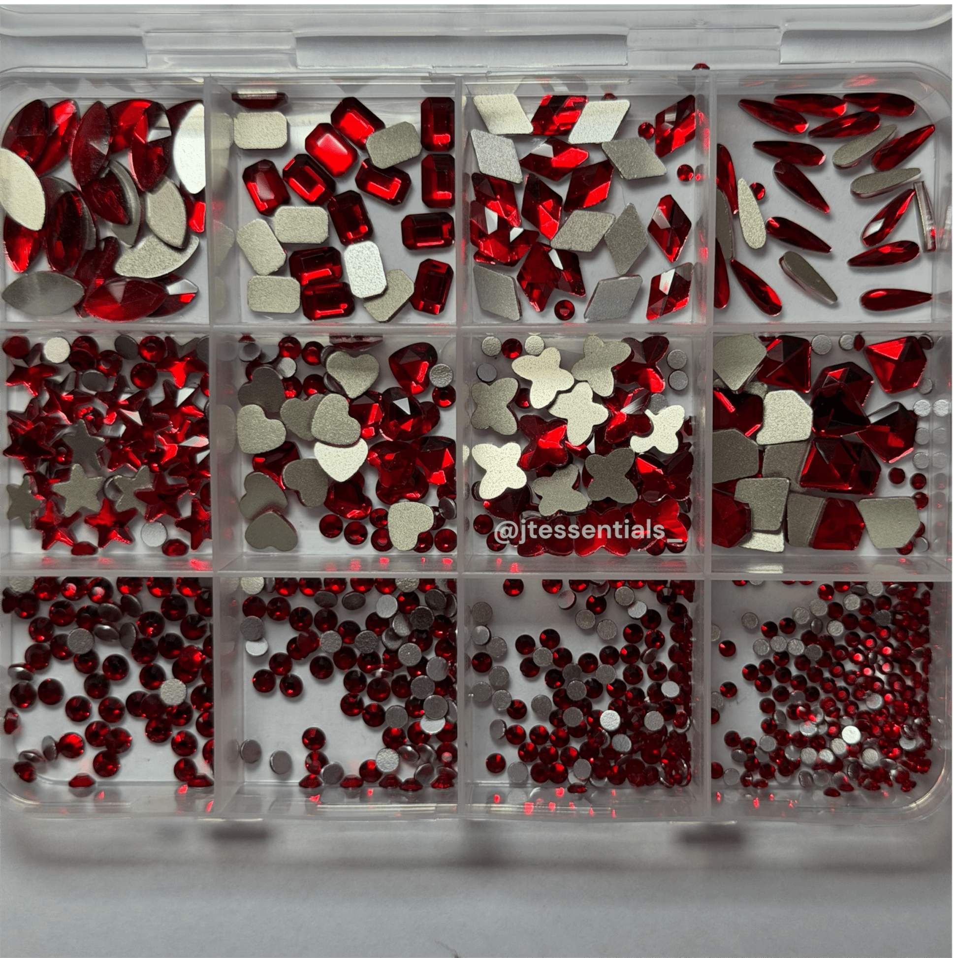 Red Shape Flatback - picker & tweezer art set - JTessentials