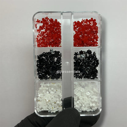 Red,White & black 3D Resin Flower BOx - JTessentials