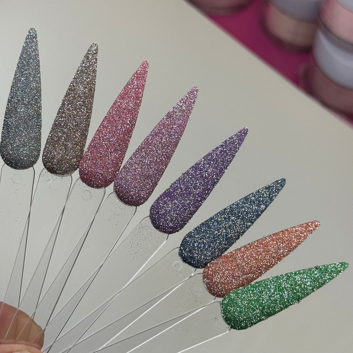 Reflective Glitter Crushed Diamond Nail Art - 8 Styles for Stunning Designs - JTessentials
