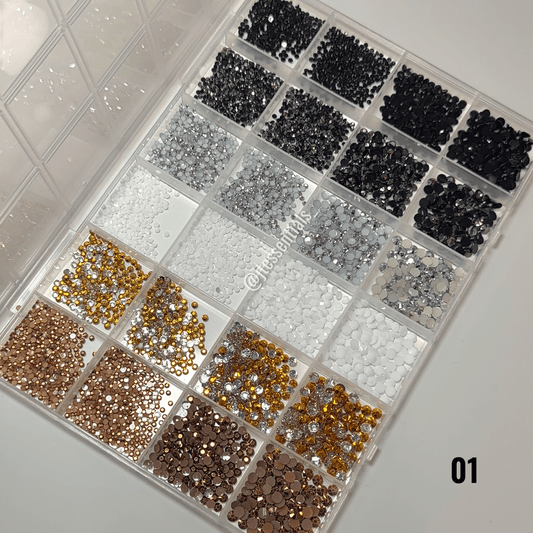 Rhinestone box mix •24 grid - JTessentials