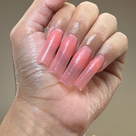 Rosalmon JT Acrylic Powder - 1 oz Translucent Salmon Pink Acrylic for Nails - JTessentials