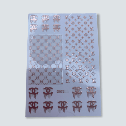 Rose Gold Designer Drip Sticker D076 - 10 - JTessentials