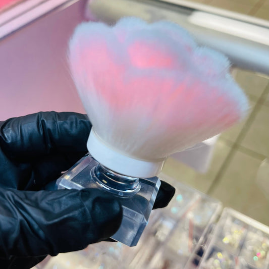 Rose shaped Nail Dust brush - pink - JTessentials