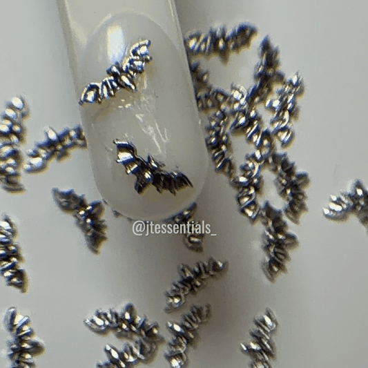Silver mini bat nail charms - Halloween - JTessentials
