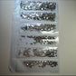 Silver rhinestone flat back - 6 grit pack of crystals for nail decoration - JTessentials