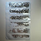 Silver rhinestone flat back - 6 grit pack of crystals for nail decoration - JTessentials