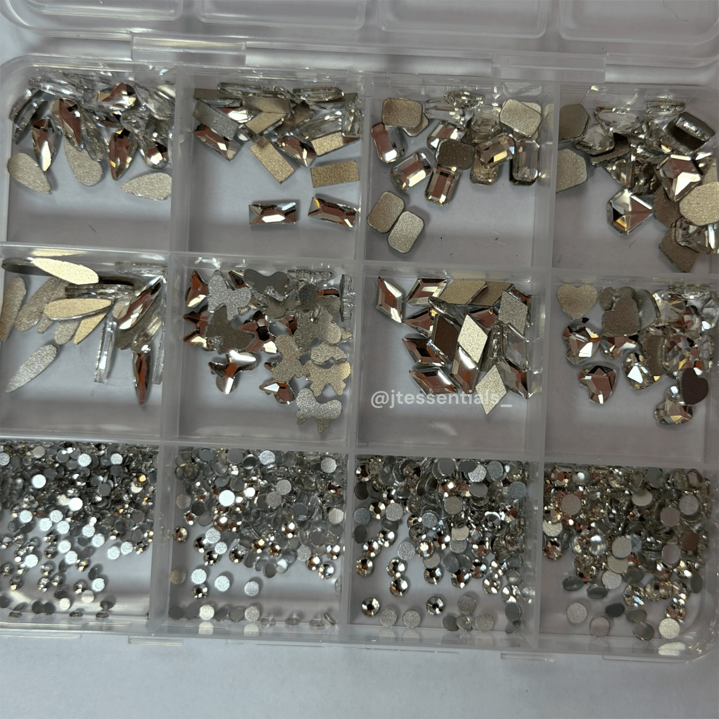 Silver Rhinestones Flatback - picker & tweezer art set - JTessentials
