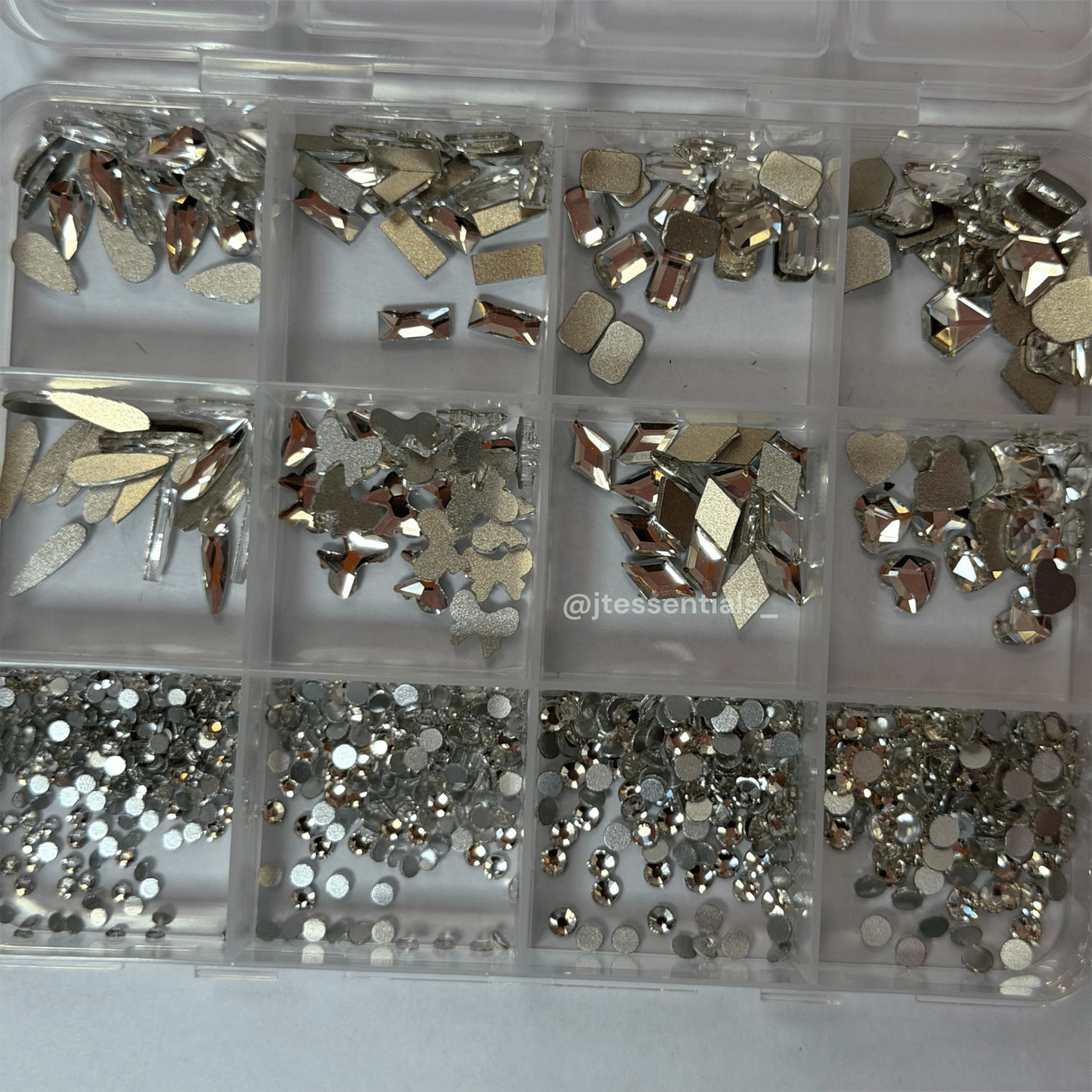 Silver Rhinestones Flatback - picker & tweezer art set - JTessentials