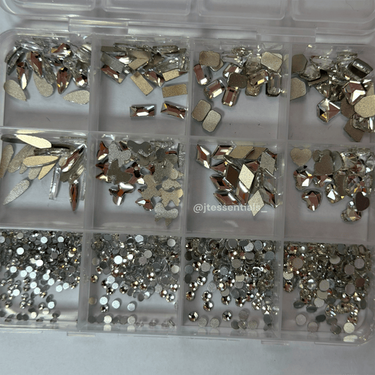 Silver Rhinestones Flatback - picker & tweezer art set - JTessentials