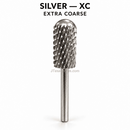 Smooth-Top Barrel Ball Carbide Nail Drill Bit – Gold & Silver - JTessentials