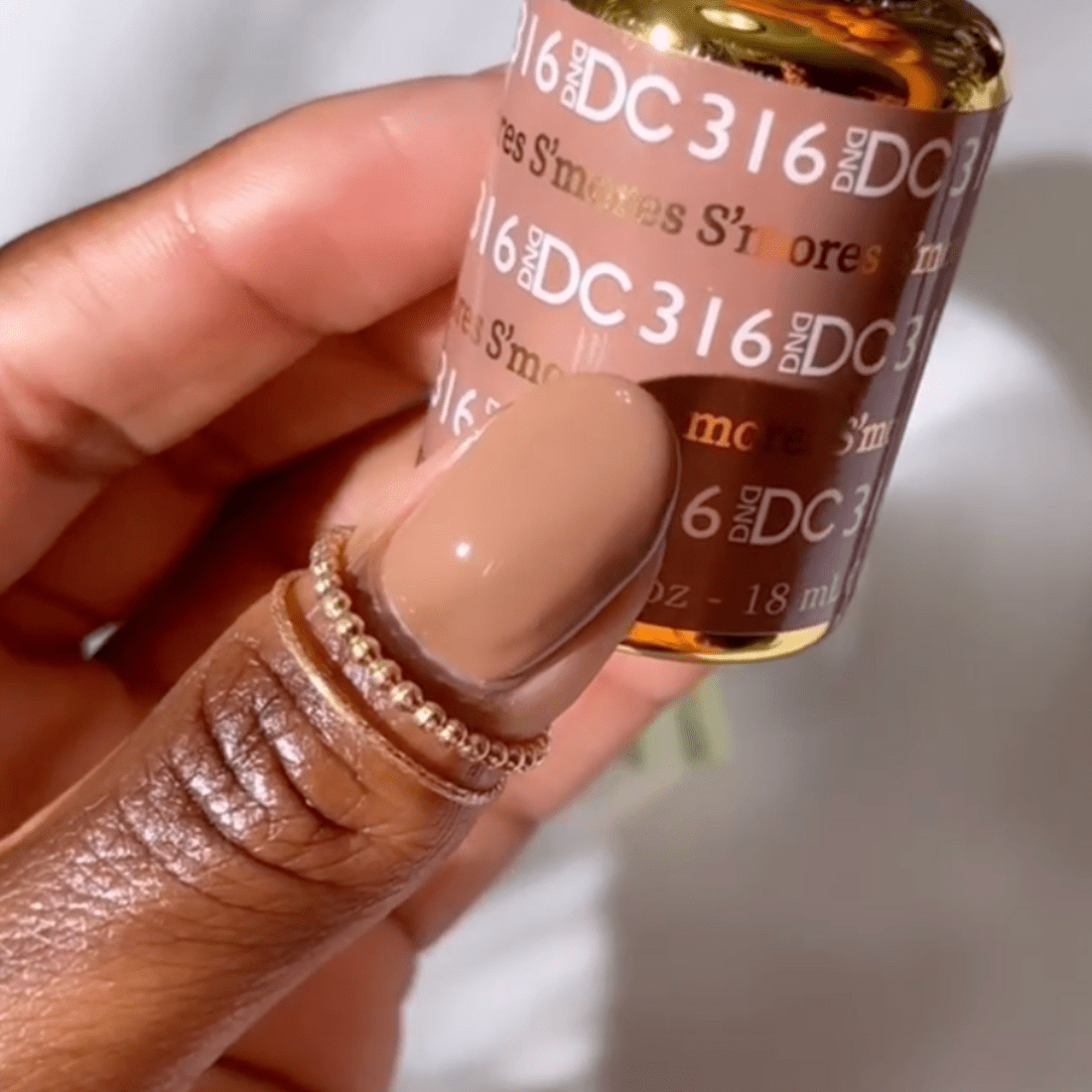 S’MORES 316 DC Gel Duo – Rich Nude Brown Gel + Matching Lacquer | Warm Chocolate Cream Finish - JTessentials