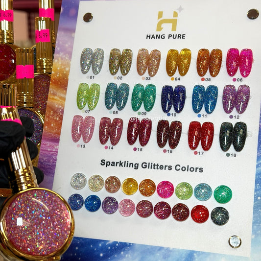 Sparkling Glitters 18 Colors - HANG PURE - JTessentials