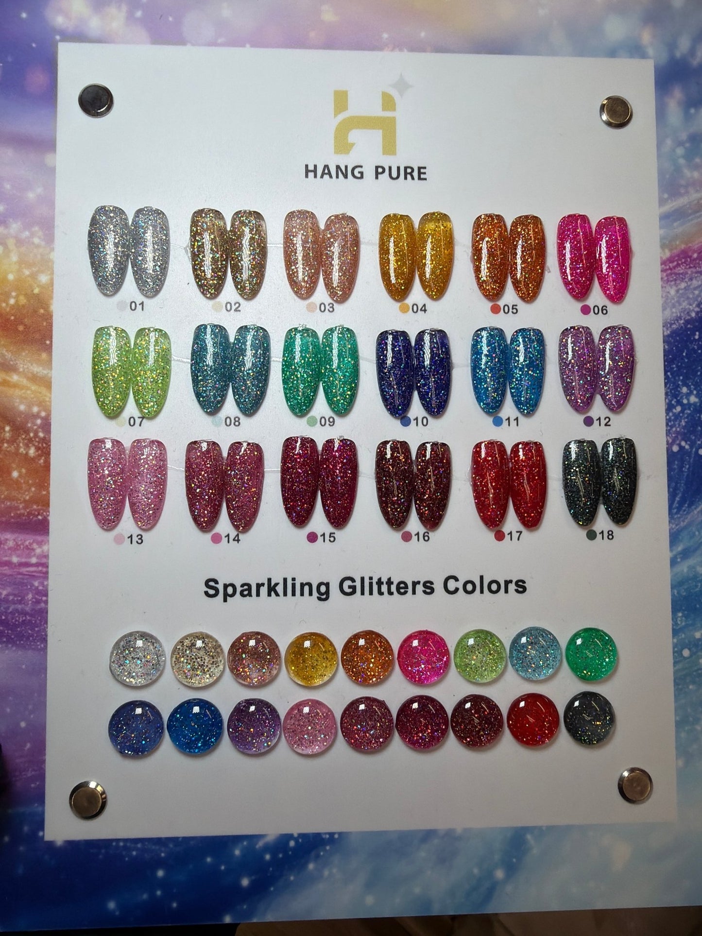 Sparkling Glitters 18 Colors - HANG PURE - JTessentials