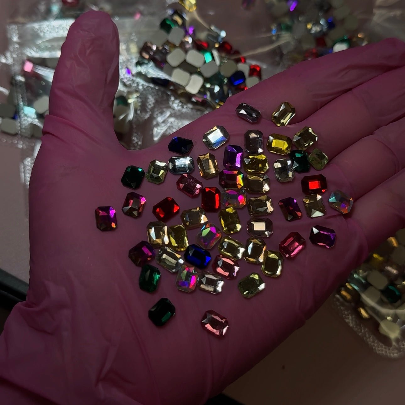 Square Rhinestones Mix – Medium Nail Art Gems Bag - JTessentials