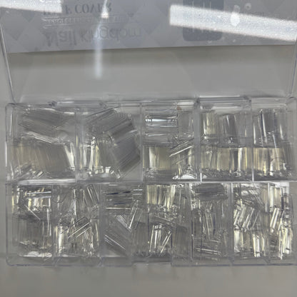 STRAIGHT MEDIUM NO C CURVE NAIL TIPS 500 pc BOX - JTessentials