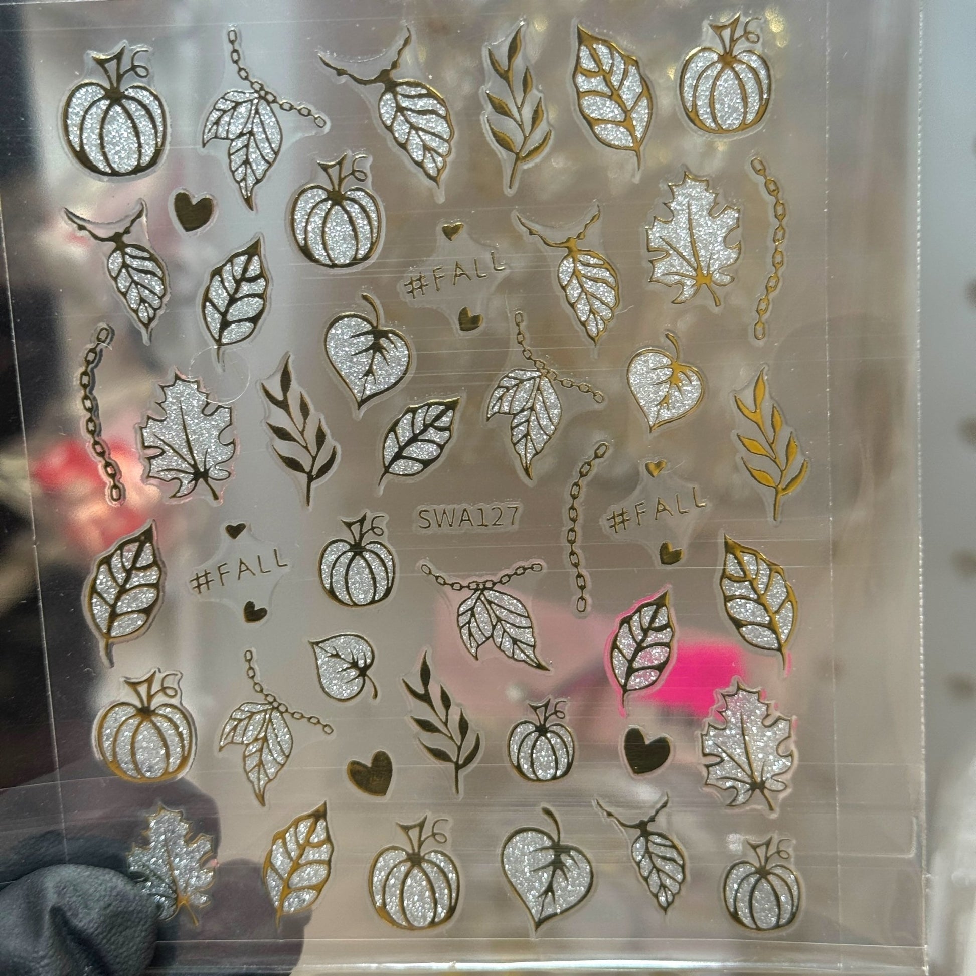 SWA127 - pumpkin\leaf - silver and gold - JTessentials