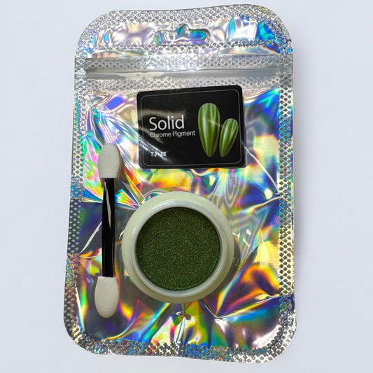 TJ - 13 Chrome Pigment - Light Green Mirror Effect for Eye - Catching Nail Art - JTessentials