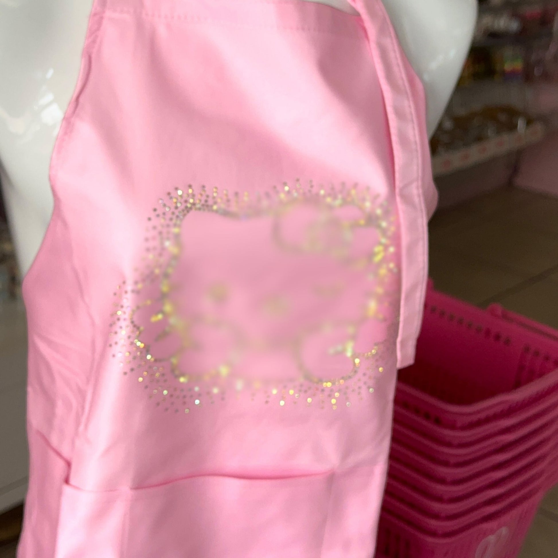 Waterproof Pink & AB KITTY Apron – Chic & Functional for Nail Techs, Stylists & Artists - JTessentials