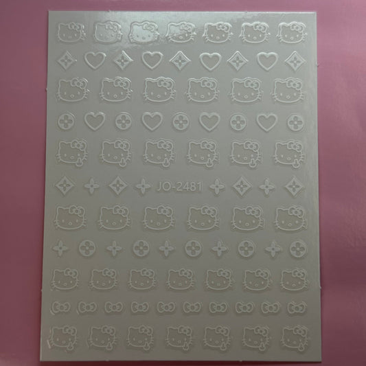 White HK - Nail sticker - JTessentials