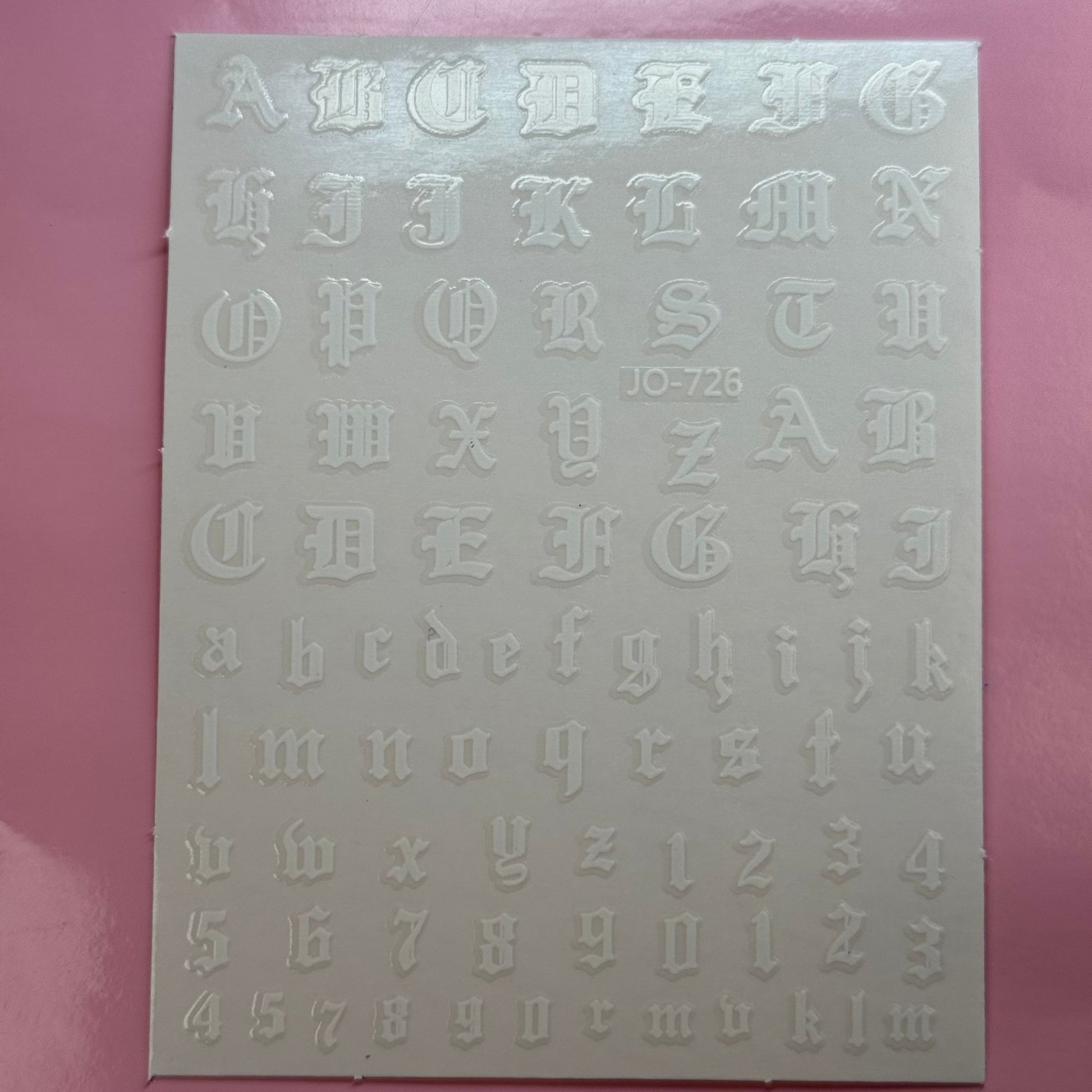 White Letter - Nail sticker - JTessentials