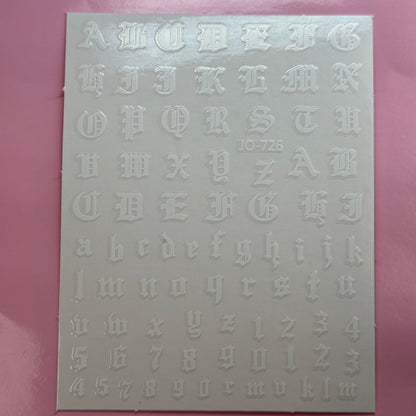 White Letter - Nail sticker - JTessentials