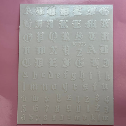 White Letter - Nail sticker - JTessentials