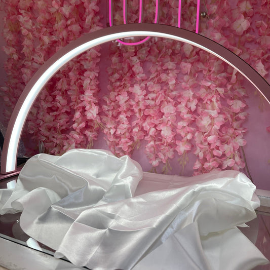 White Silk Fabric | Elegant Photo Prop and Nail Setup Accessory - JTessentials