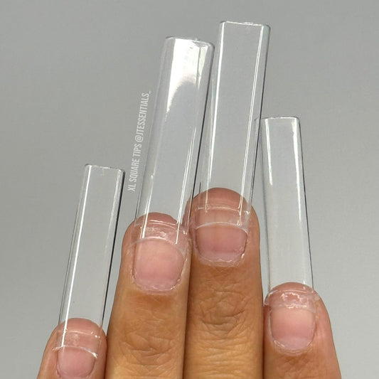 XL - No c square straight Nail Tips Box - JTessentials