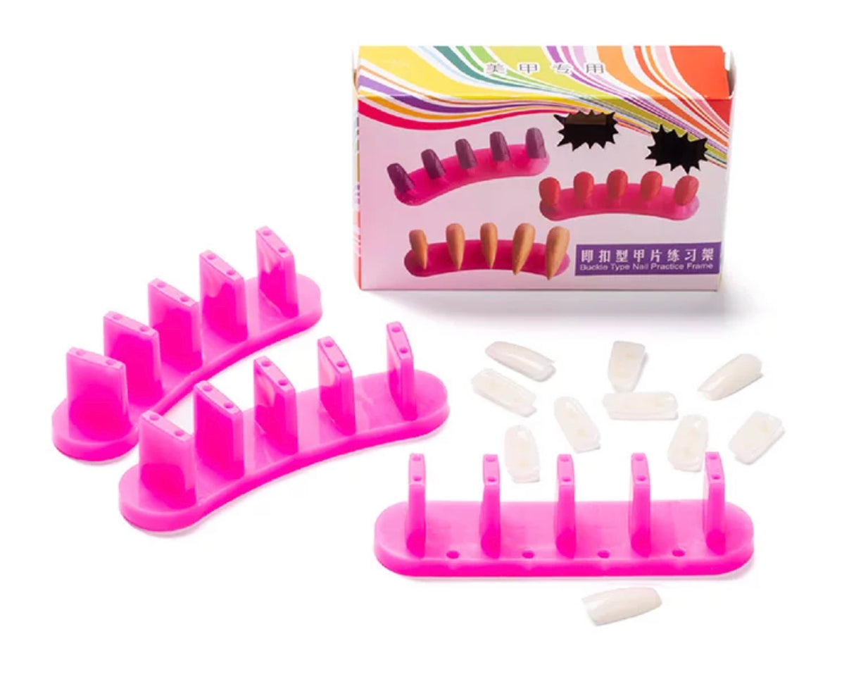 Pink Nail display Stand 3pcs