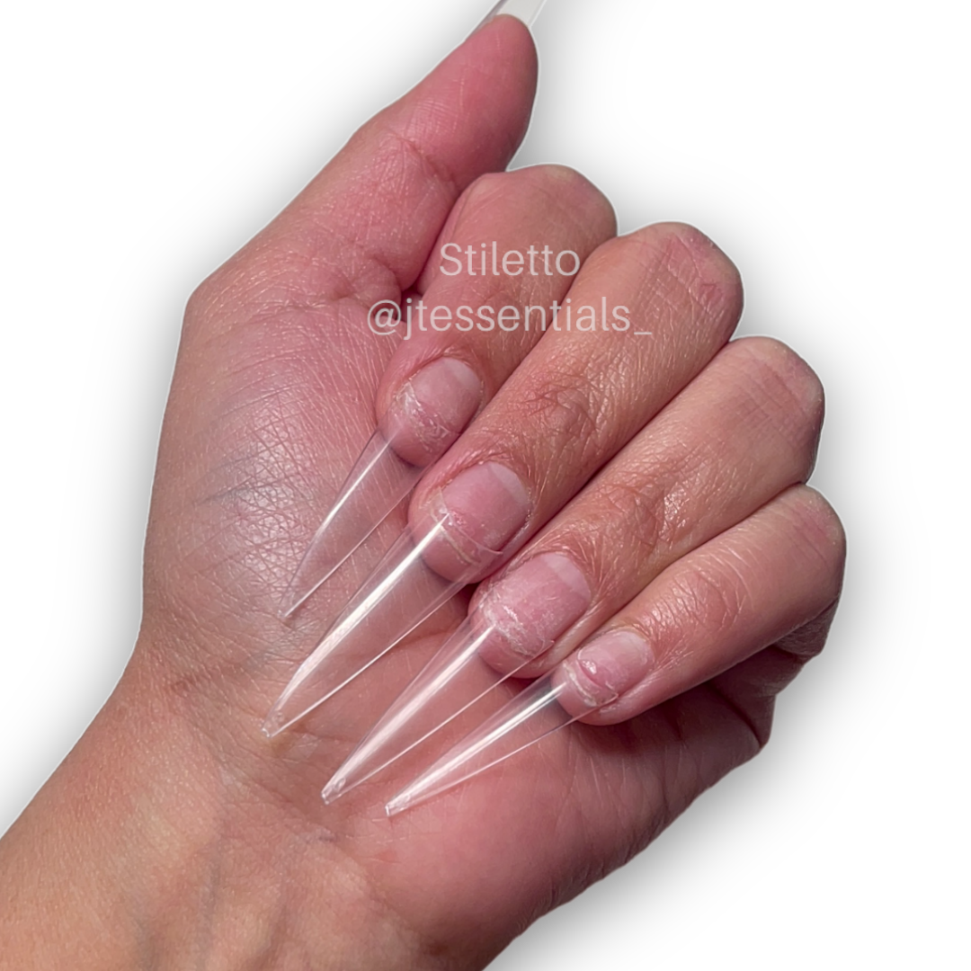 Gleevia Artificial Unbreakable Clear Short Stiletto Nail Tips Finger Nail  Extension 500pc/Box – Gleevia Cosmetics