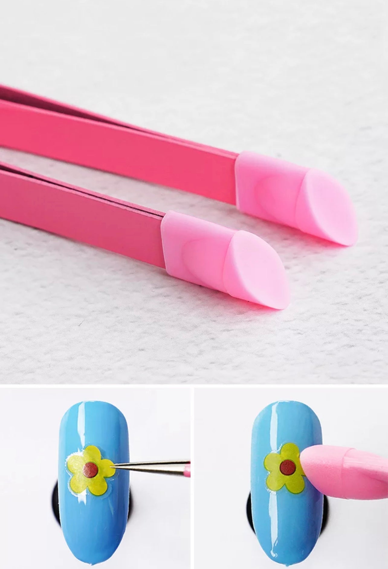 Pink Tweezers for Nail Decor - JTessentials
