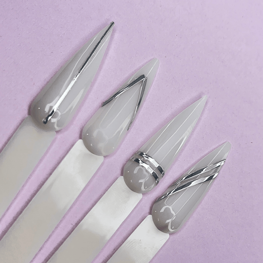 sticker strips Silver for easy nail art - JTessentials